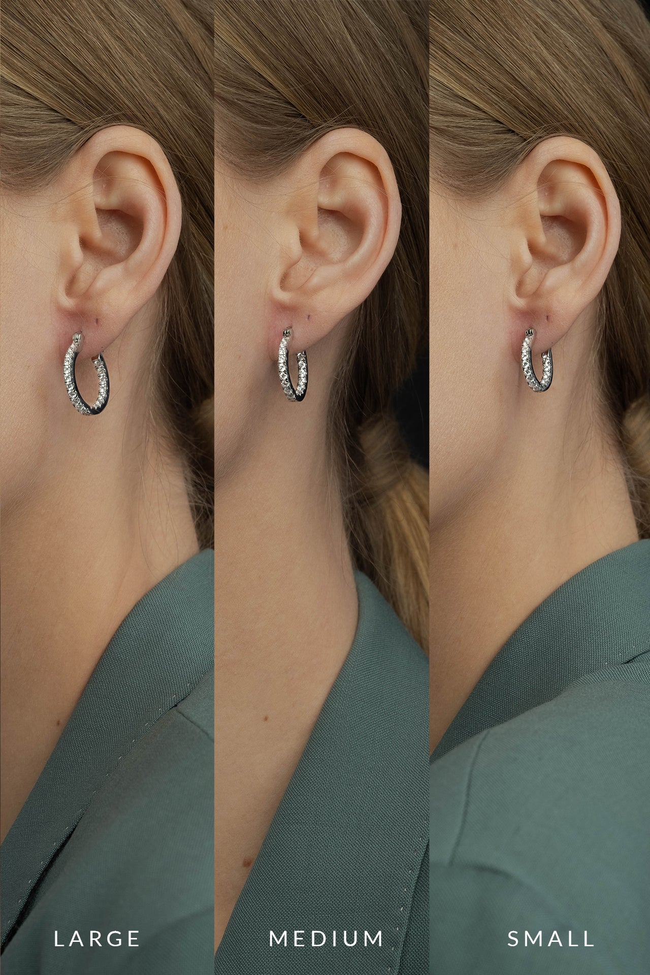 Lunar Earrings Silver / White