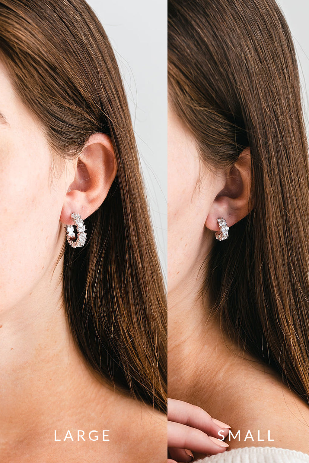 Queen Earrings Silver Large