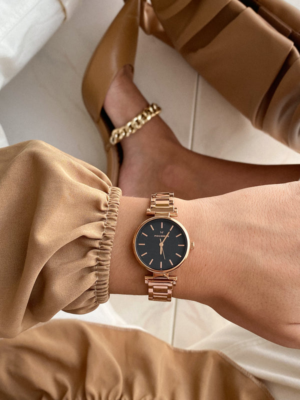 MODEST LINKS 34 mm Rosegold Black dial